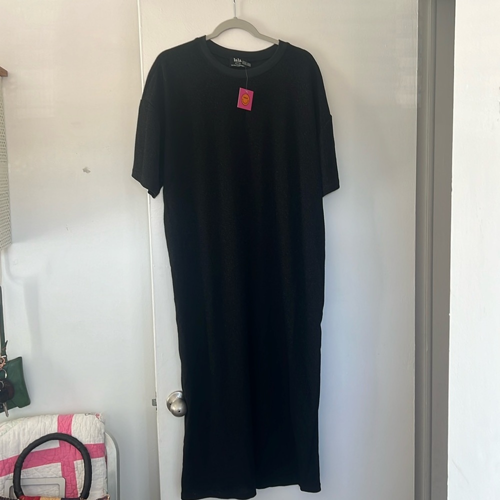 Lala ozzy dress in sparkly black